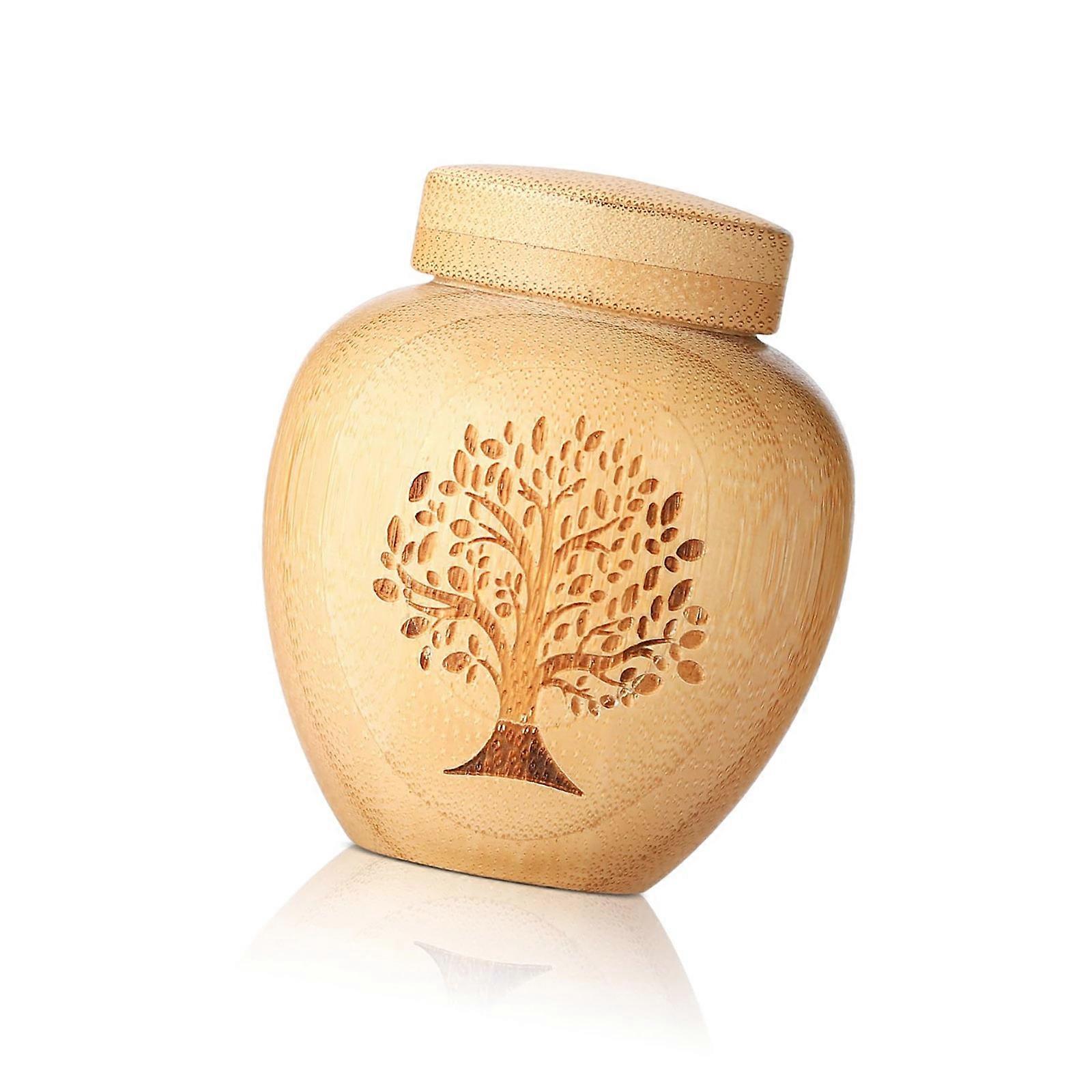 Urne funéraire simple en bois multicolore