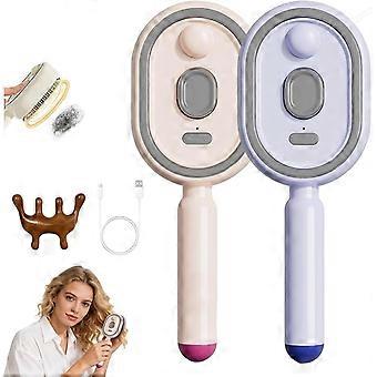 Electric Spray Air Cushion Message Comb, Rechargeable 3-in-1 Misting Hair Brush