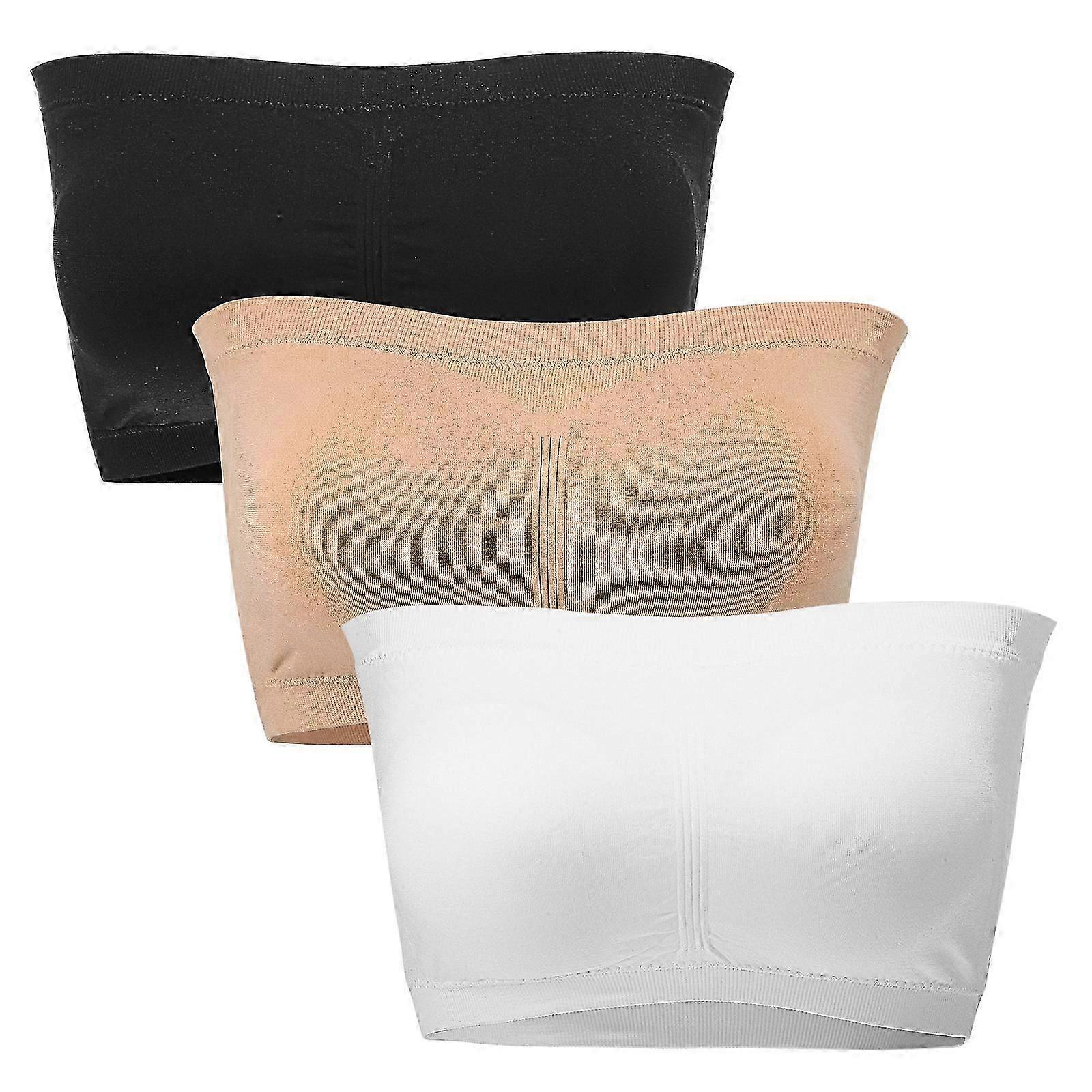 Strapless Bras Seamless Bandeau Tops Featuring Removable Padding 15Pcs