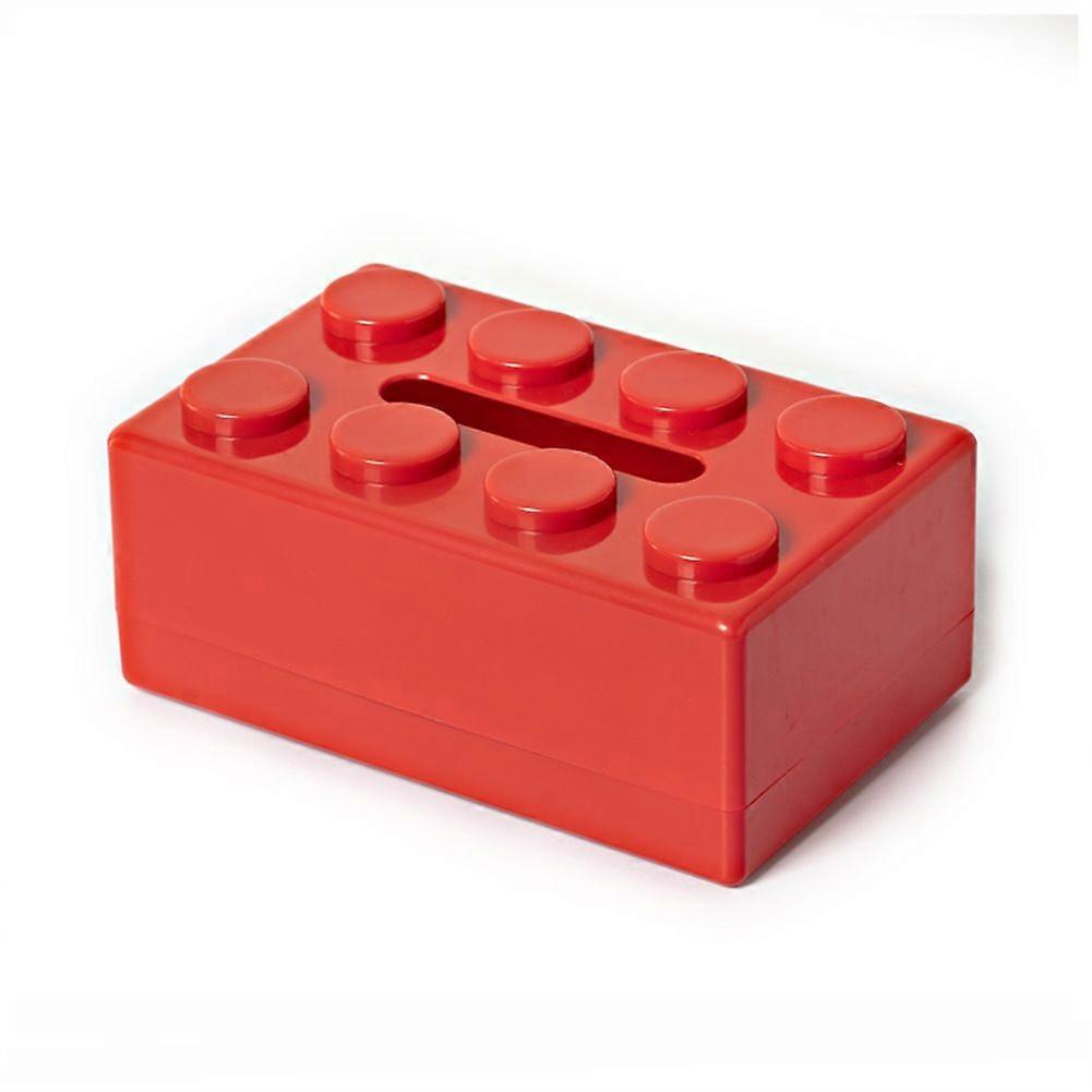Building Block Tissue Box Holder with Slide-Out Base