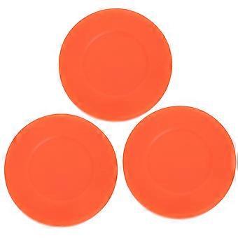 3Pcs Hockey Pucks Outdoor Hockey Puck Balls Replacement for Game (Orange)