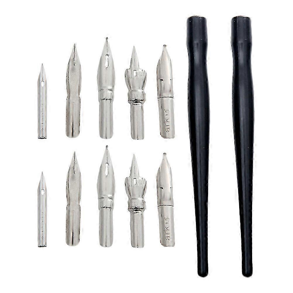 Comic Penholder Plastic and Metal Dip Pen Set for 2Sets
