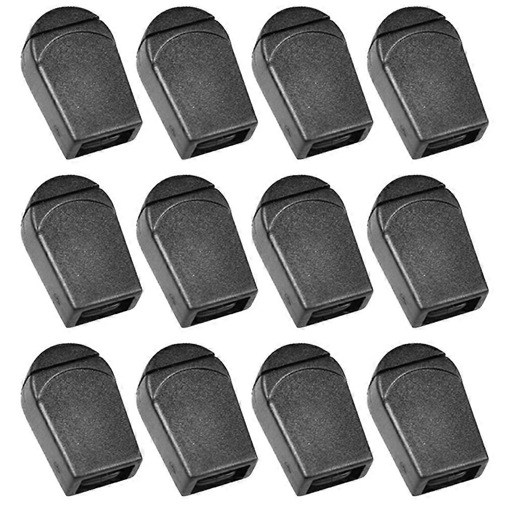 40Pcs Drawstring End Clip Plastic String Buckle Raincoat Accessories (Black)