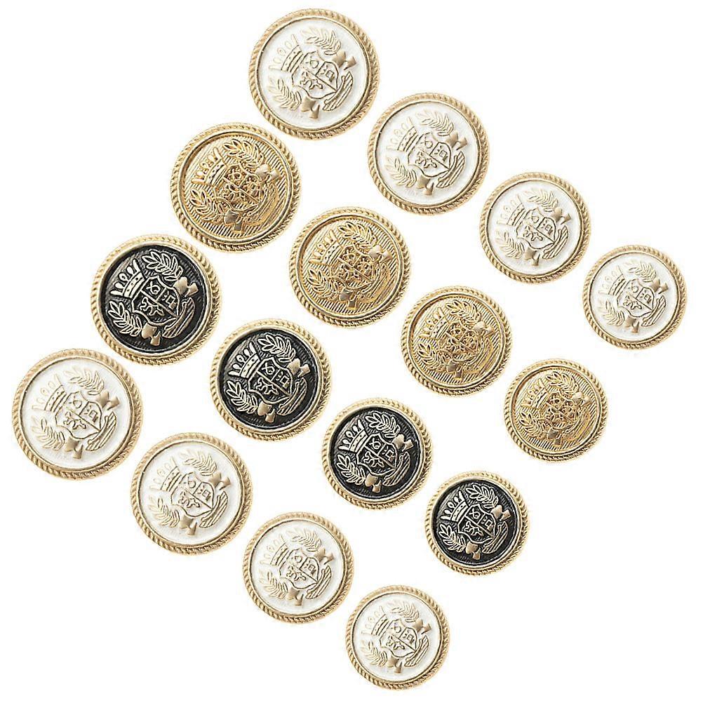 16pcs Sewing Buttons Delicate Alloy Decorative Button British Styled Button