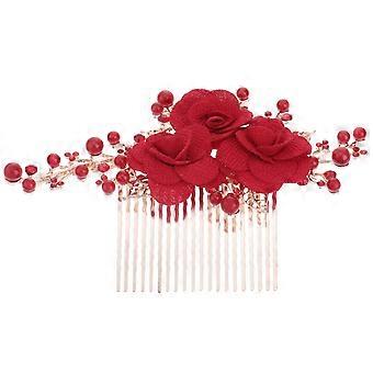 Strass Haarschmuck Haarnadel Rose Haarkamm Braut Kopfschmuck Brauteinsatz Kamm Haarnadel