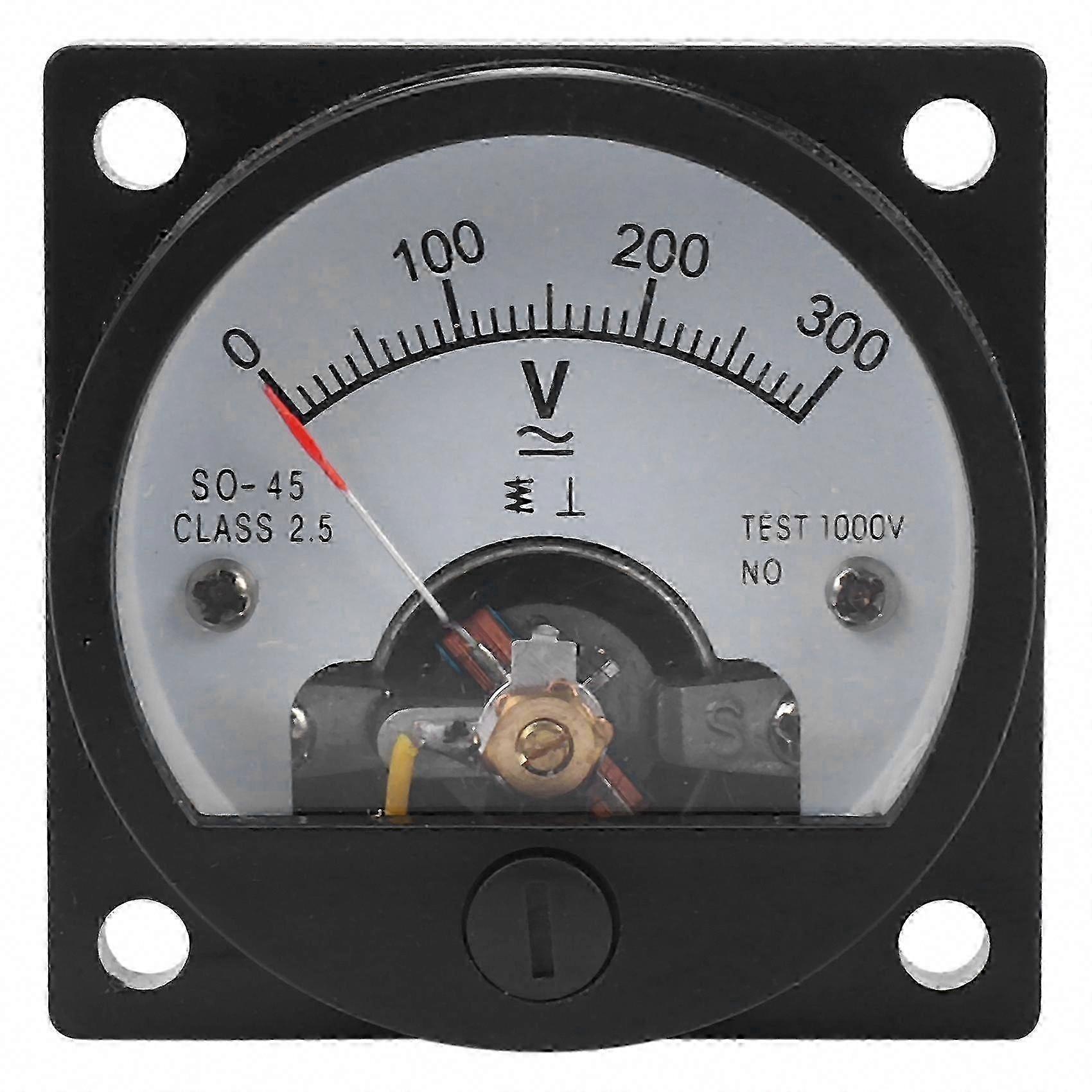 AC 0-300V Round Analog Dial Panel Voltmeter Gauge Meter