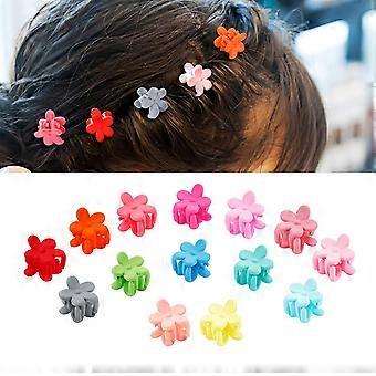 50 pcs coloré mini pinces à griffes à cheveux pinces accessoires pour bébé bambin filles chignon décoratif cheveux fins, couleurs assorties (style de fleur)