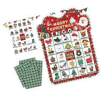 Weihnachtsbingo für die ganze Familie – 33-teiliges Set für 24 Spieler – Festliche Unterhaltung mit robusten Karten – Neu eingetroffen