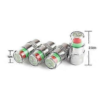 4 Pcs Car Tire Pressure Monitor Stem Caps Sensor Indicator