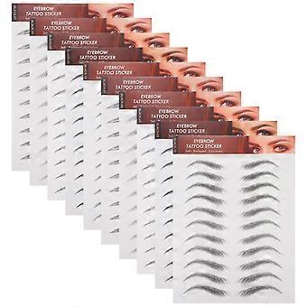 Black Eyebrow Stickers Waterproof Fake Eyebrows Creative 10Pcs for Women
