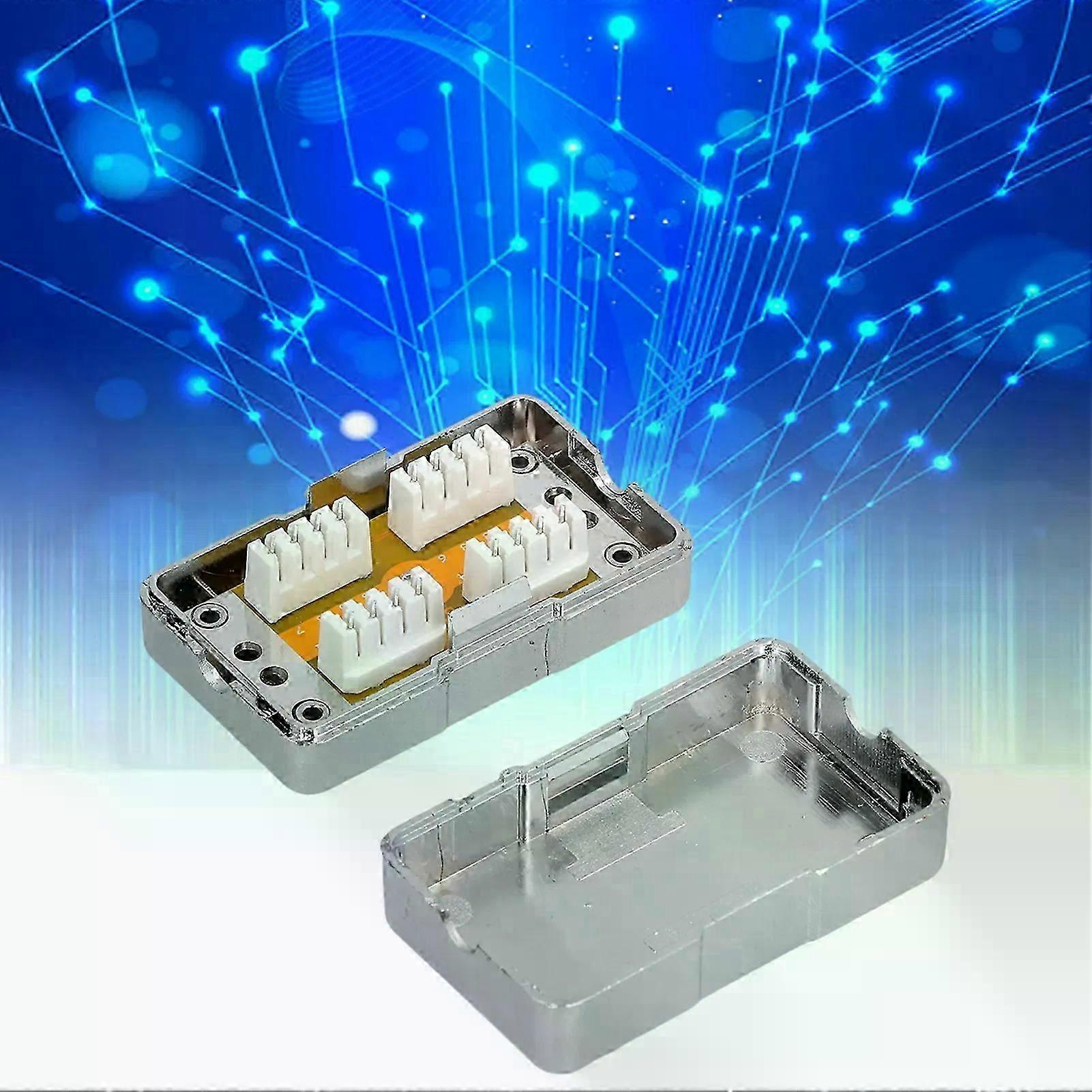 CAT6 Junction Box ABS Plastic RJ4 Single Port Shielded Connection Case with Module