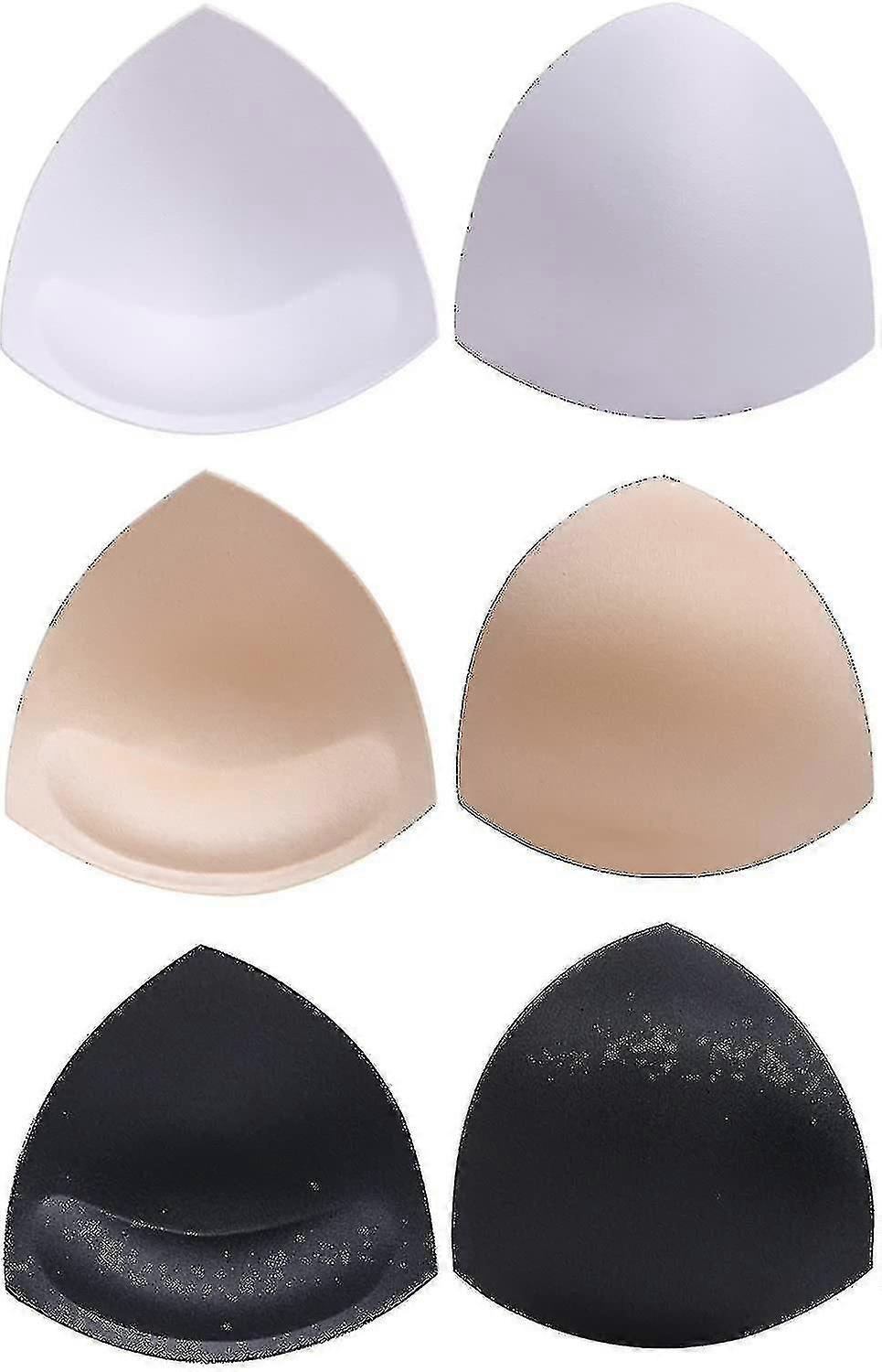 3 Pairs Bra Pads Bikini Pad Bra Inserts Push-up Pad, Triangle Shape