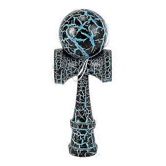 Drewniana zabawka do uprawiania sportów na świeżym powietrzu Kendama Piłka do zabawy dla dzieci i dorosłych Piłka do uprawiania sportów na świeżym powietrzu Crack Drewno bukowe Kolorowy wzór Czarno-niebieski