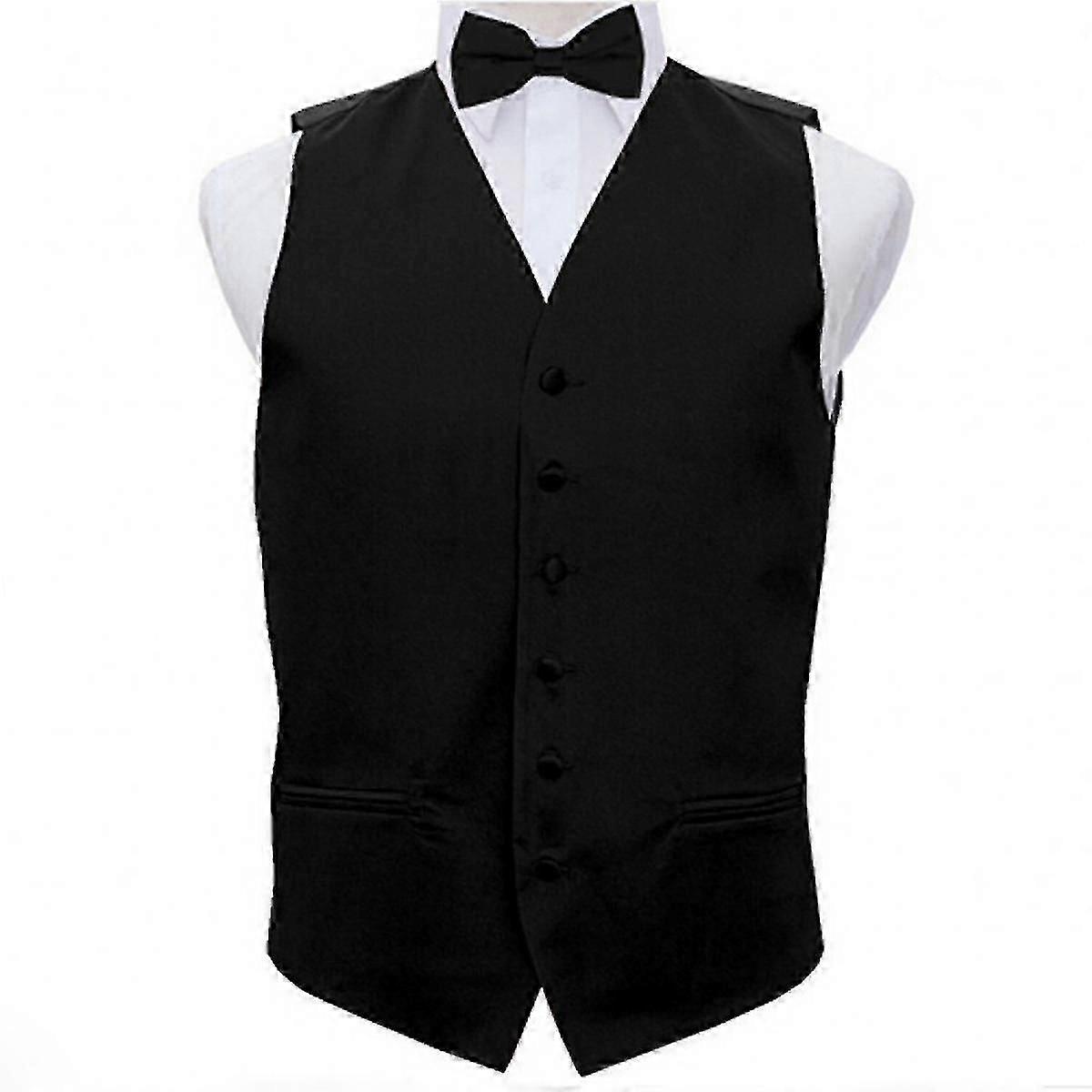 Traje Hombre Chaleco Chaleco Chaleco Chaleco Casual Chaleco 3XL Negro