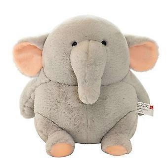 Cartoon Chubby Elephant Plush Toy Doll  Soft Stuffed Animal with Round Body and Pink Ears, Cute Baby Comfort Doll for Bedtime or Nursery Decor, Plush 