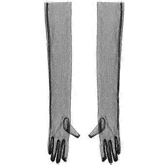 1 Paar Damen Handschuhe Mesh Tüll Handschuhe Party Oper Handschuhe Hochzeit Brauthandschuhe