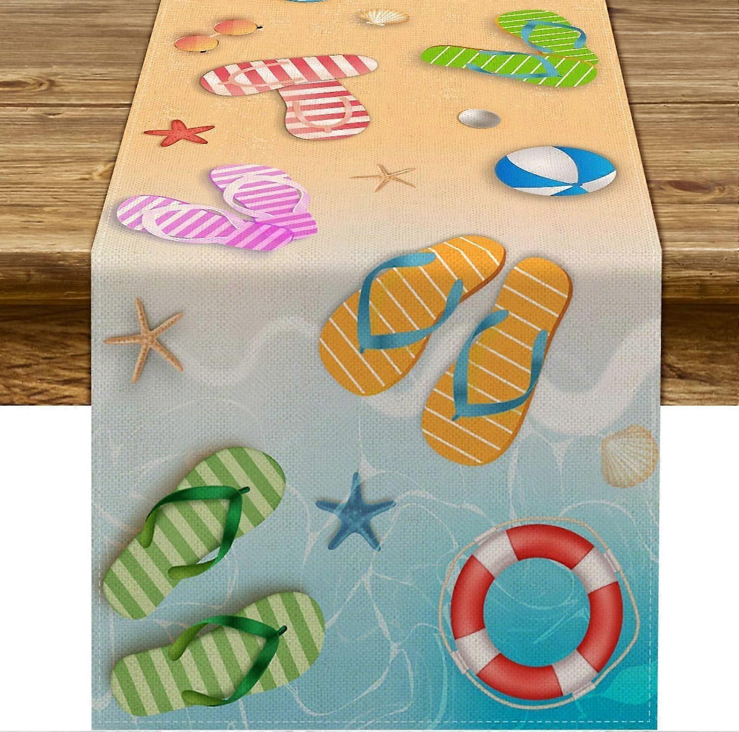 Hawaiian Beach Summer Table Runner, Tropical Ocean Table Runner, Summe