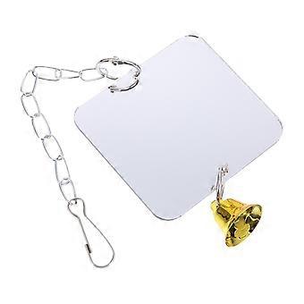 Bird Mirror Parrot Toy for Playing Hanging Mirror Pet Cage Accessory