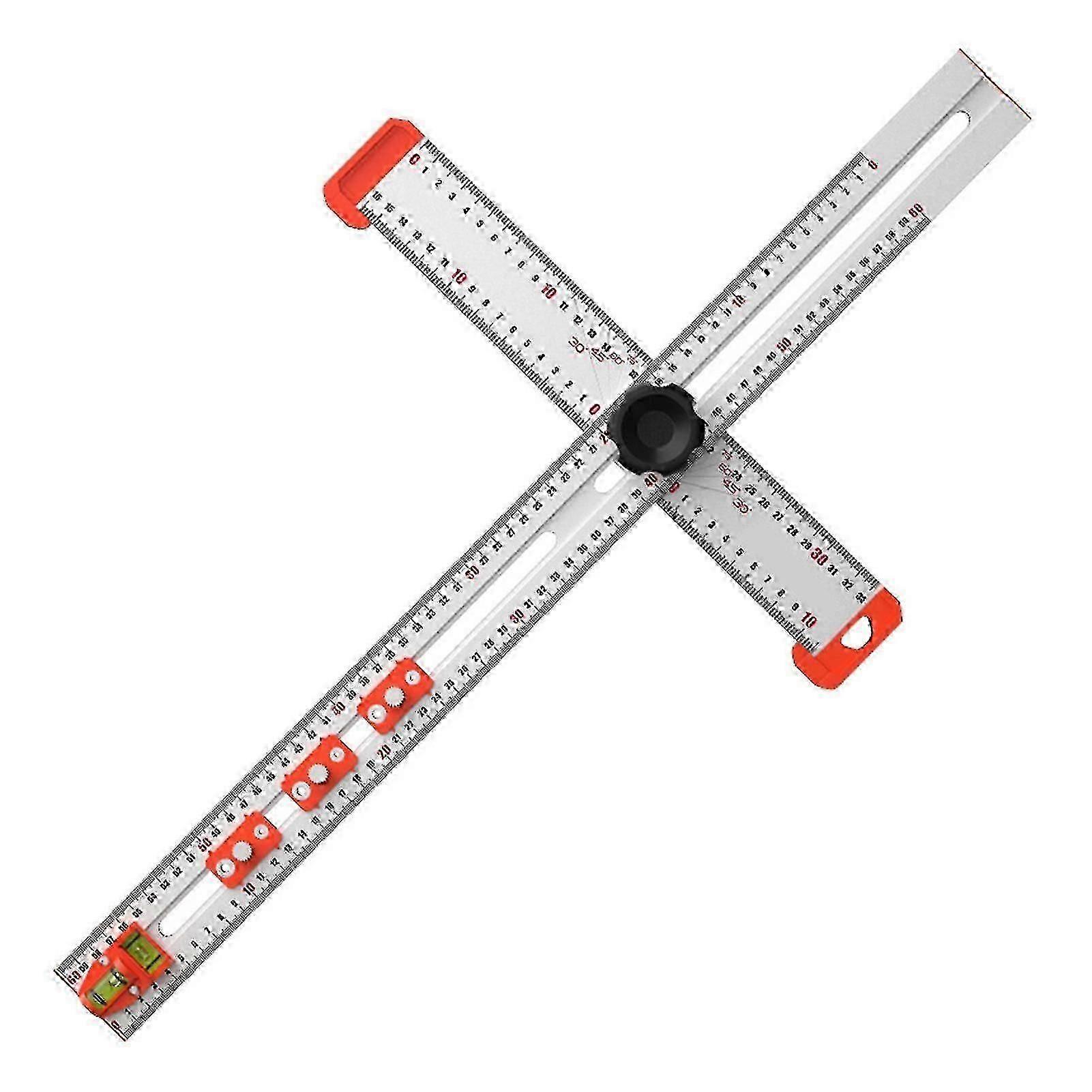 Multifunctional Drilling Positioning Ruler High Accurates Measuring Ruler compatible with Carpentry