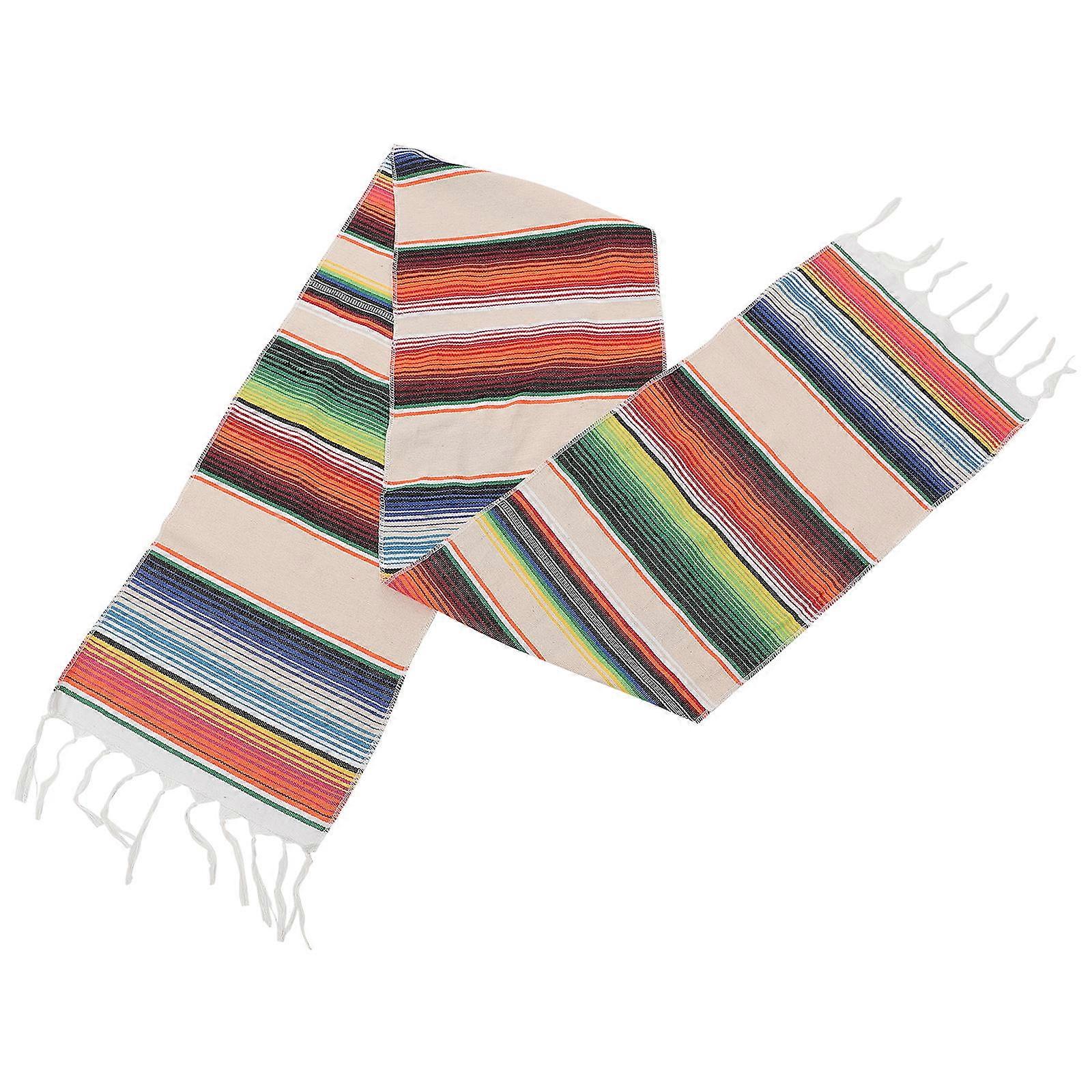 Mexican Table Runner Decorative Tablecloth for Table Protection 5Pcs