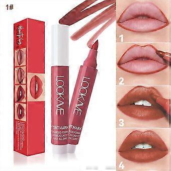Lip Stain Marker Pen, Hydraterende Lipkleur Vloeibare Lipliner, Langdurig Waterbestendig, Vlekbestendig Natuurlijk Effect, Make-up Cadeau voor Vrouwen, Matte Kleur