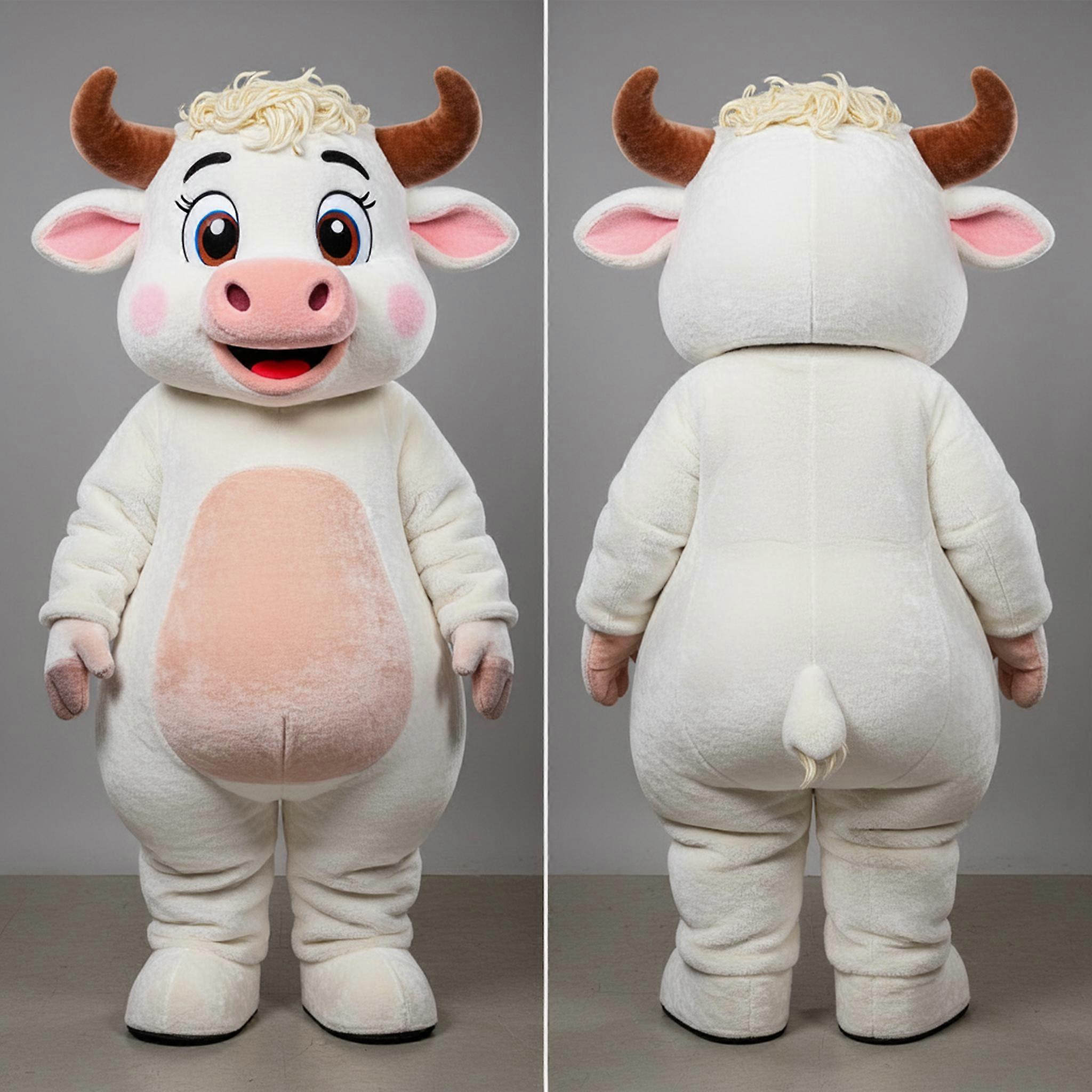 MASTICOT Creamy White Delightful Beef Stroganoff Mascot