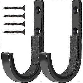 Suitable 2PCS Gun Wall Mount Metal Gun Hanger, Shotgun Wall Mount Hooks Pistol Storage Display Holder for Rifles, Archery Bow (Black) lrsa