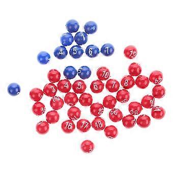 Plastic Raffle Balls Set for Home Party Games, Numbered 1-35 and 12 Blue Balls, Assorted Colors, Durable and Lightweight