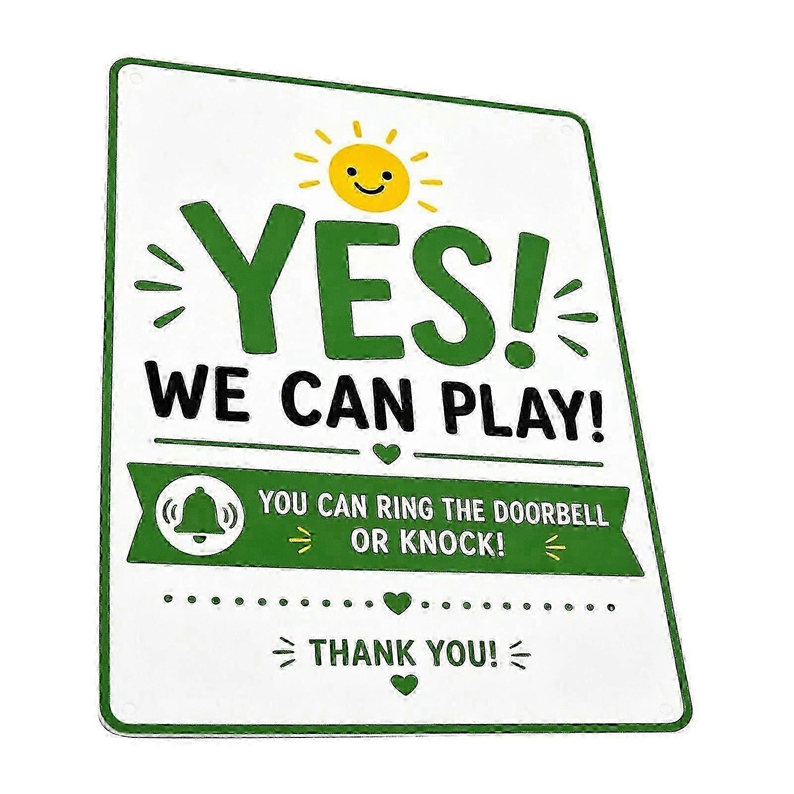 Metal Summer Playtime Door Sign