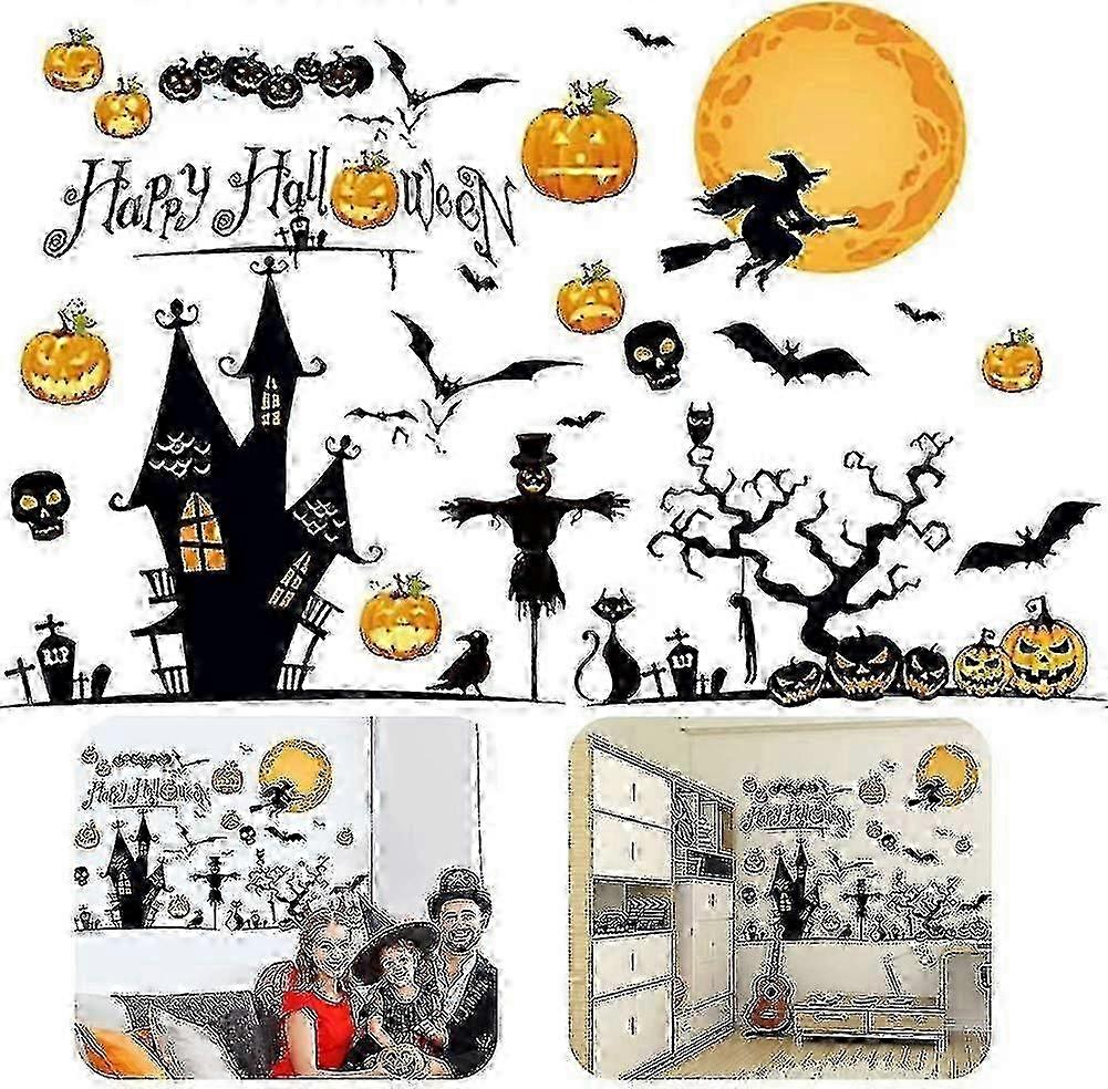Halloween Bat Skull Pumpkin Decals-84