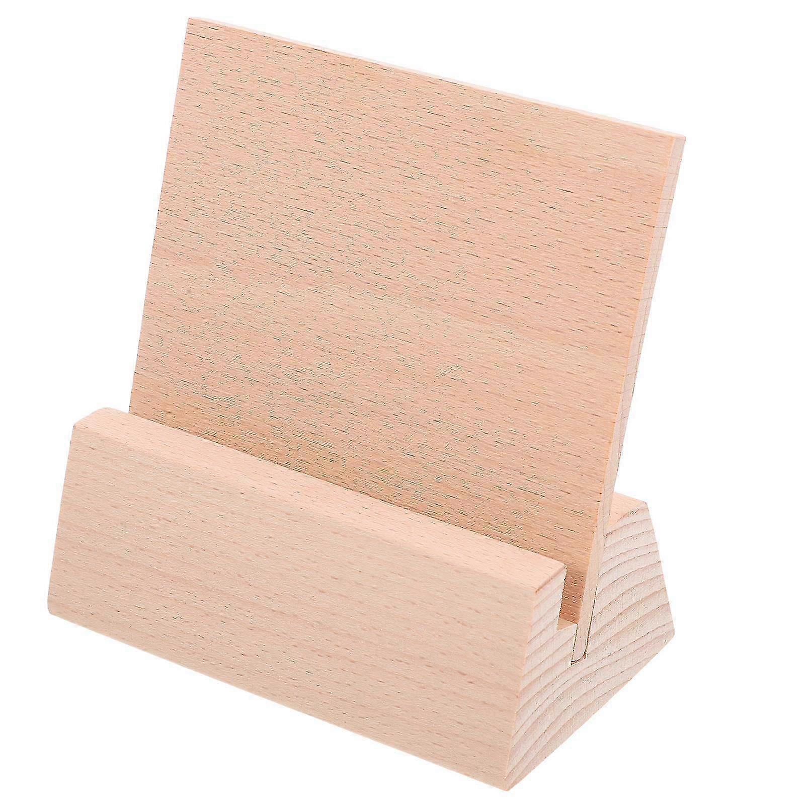 Beech Wood Rectangular Card Support Base