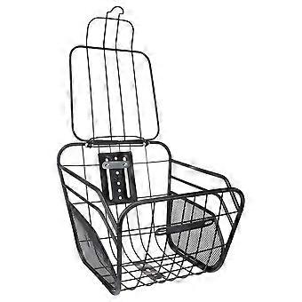 Quick Release Flip-Over Bike Basket for Storage Front Hanging Black Design