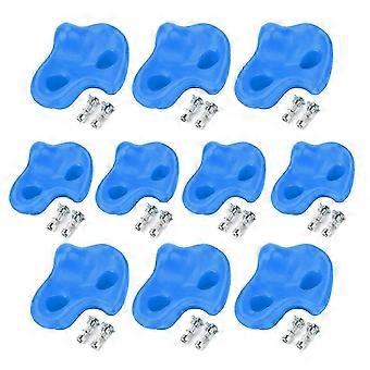 10-Pack Plastic Rock Climbing Stones Kit for Kids, Textured Climbing Holds Assorted Colors, Durable Bolt Holds for Indoor and Outdoor Wall Use Inter