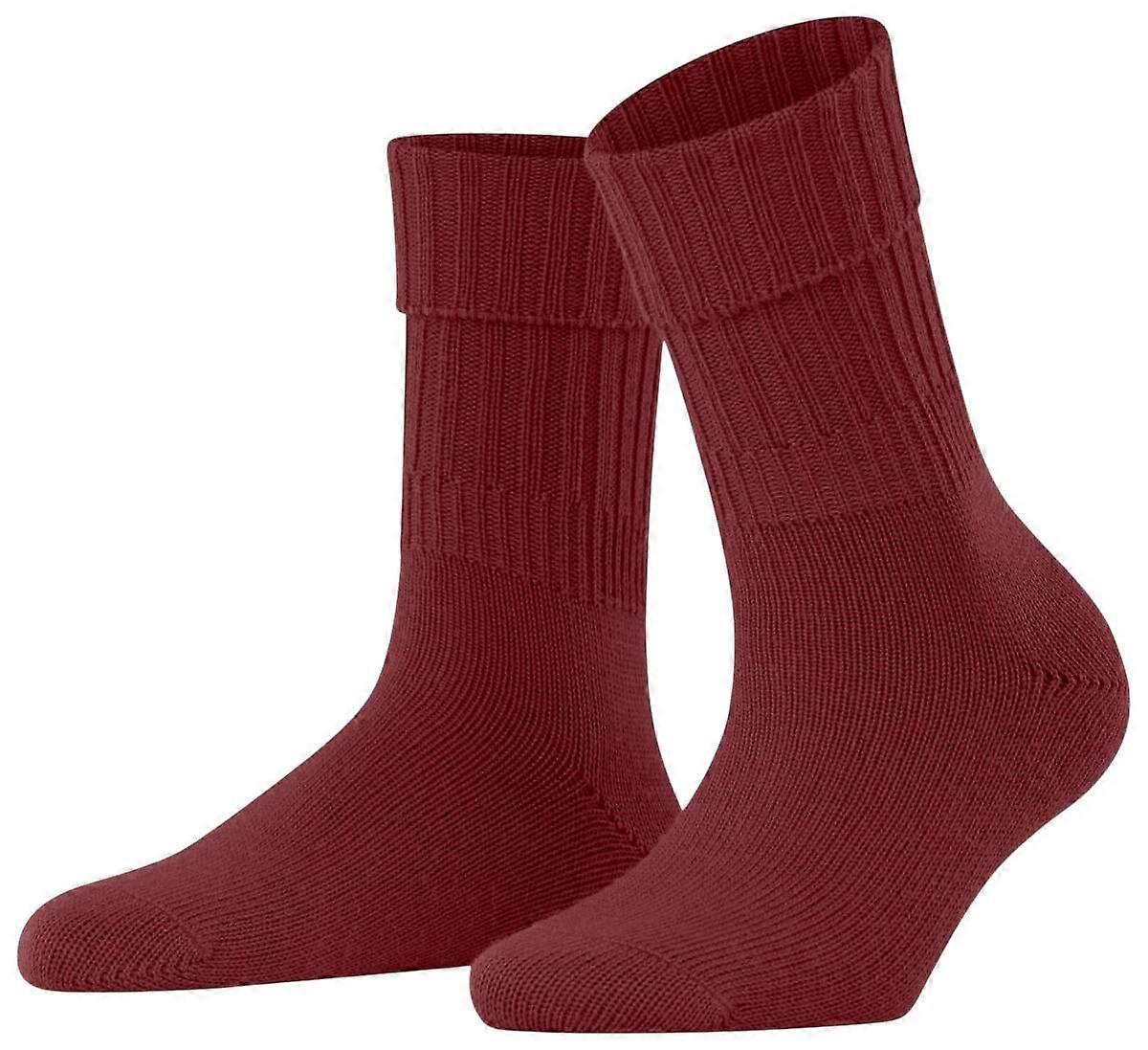 Falke Striggings Rib Boot Socks - Henna Red