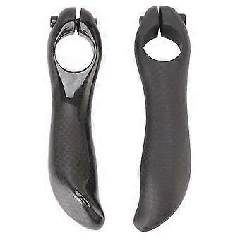 Bicycle Ergonomic Bar Ends 1 Pair Carbon Fiber Glossy Handlebar compatible with Fatigue Reduction