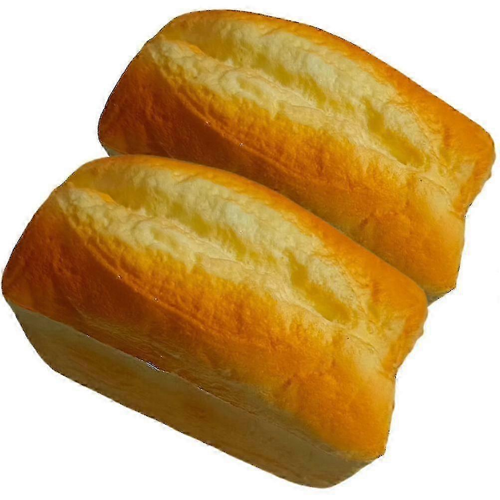2pcs Lifelike Bread Model Fake Bread Decoration Simulation Realistic Bread Model Showcase Model