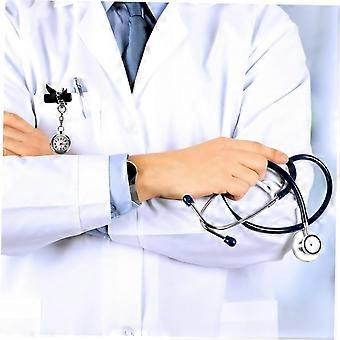 Fob Watch Hanging Pocket Watch Portable and Easy to Carry Silver Alloy Designed for Hospitals, for Nurses and Doctors