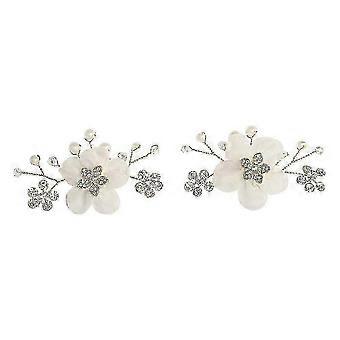 1Pair Bridal Shoe Buckles Flower Pattern Shoe Buckles Wedding Shoe Accessories-SSZFV