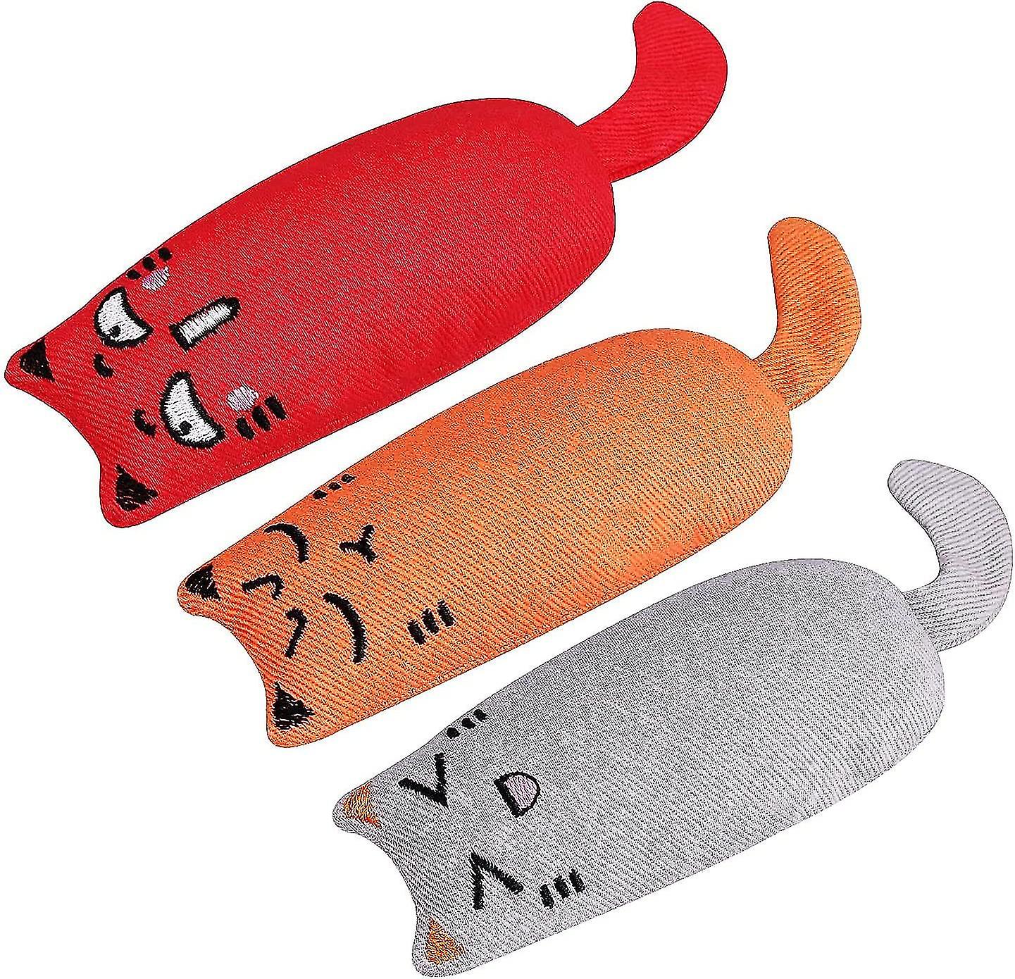 5 Pack Interactive Cat Teeth Cleaning Plush Toys-teeth Grinding Catnip Pillow (6.5 Inch)