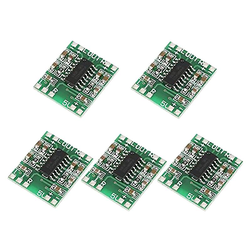 5 Pcs Digital Amplifier Board,2X3W Type D PAM8403 Audio Module DC 5V Digital Audio Amplifier Board
