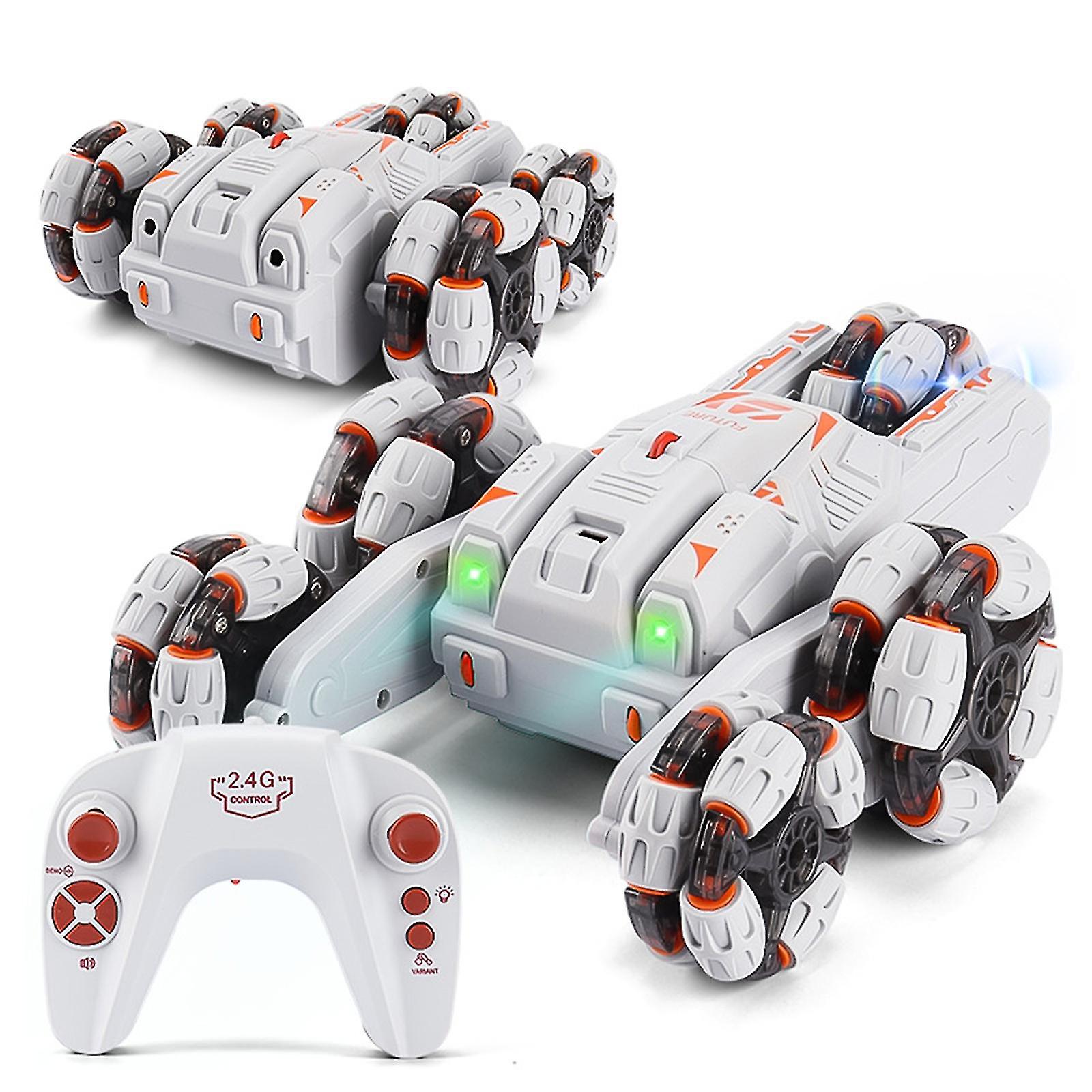 Rc Stunt Car Drift 2.4g 5-arm Double Side Turn 360 Rotation Remote Control Car Roll Stunt Car Light Music Drift Car