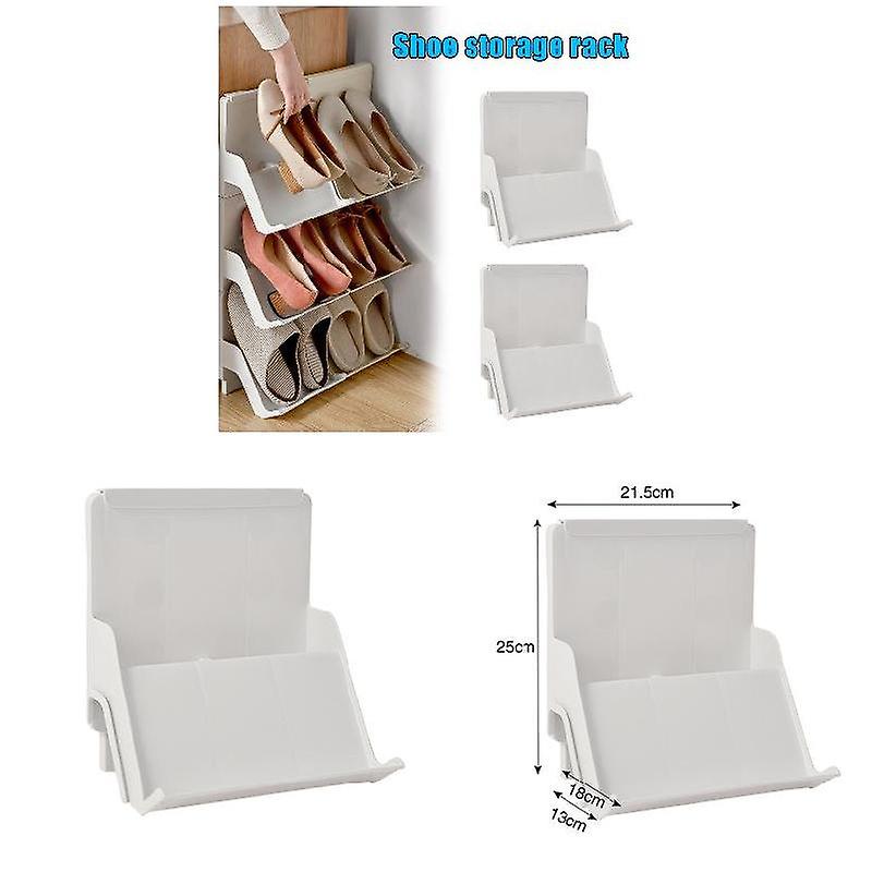2pcs Nordic Style Shoe Rack Space Saving Adjustable Positions