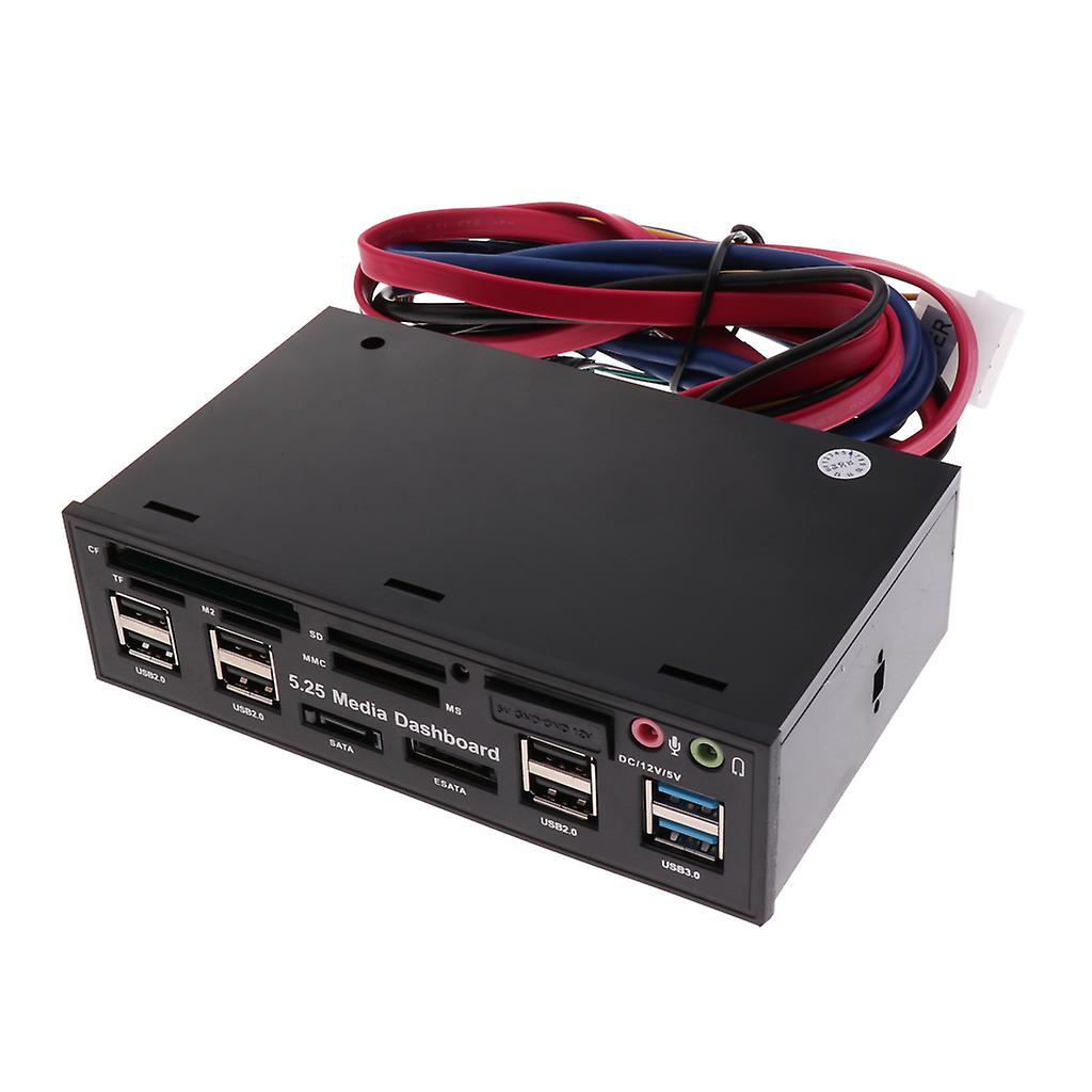5.25" Optical Drive Multifunctional Dashboard Media USB 3.0 /2.0 Front Panel