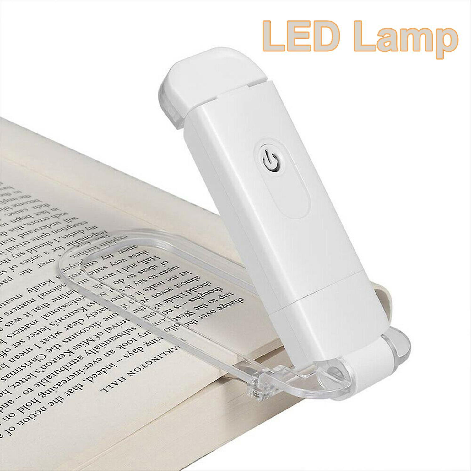 Book Reading Light USB Charge Rechargeable Brightness Adjustable Clip Book Light for Dormitory