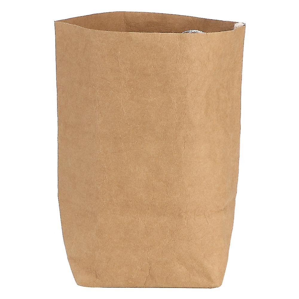 Multi Functional Storage Bag Washable Thick Recyclable Brown Paper Bag with Large Capacity (M)