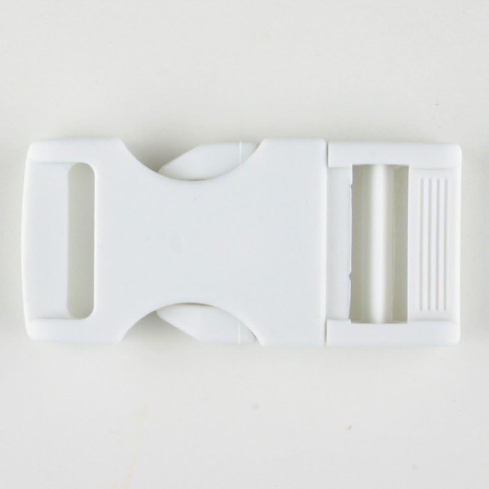 Dill Plastic Clip Buckles White - per pack of 12