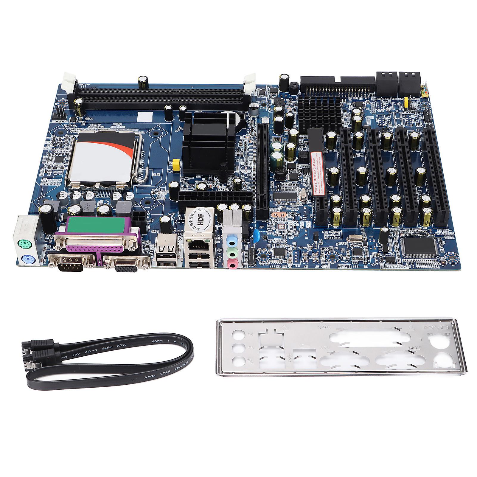 Industrial Motherboard G41 LGA775 with 5 PCI Ports Stable Capacitor Filtering VGA Pin LPT COM Serial Port Support