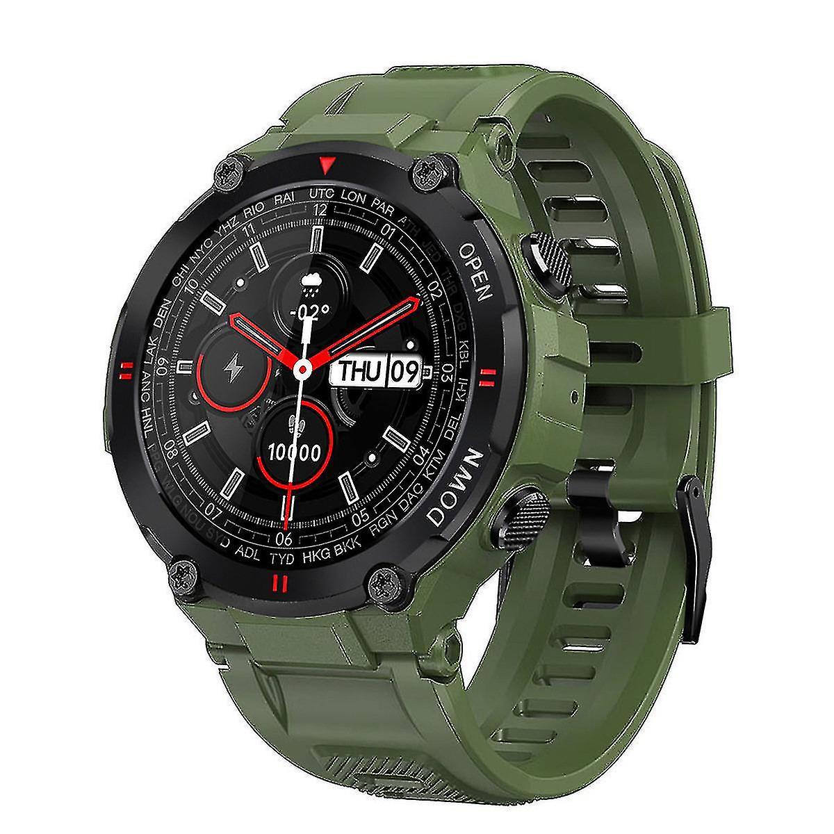 アクティビティモニター、心拍数モニター付きスマートウォッチ、歩数計付きスポーツウォッチ、カロリー、睡眠ストップウォッチ、緑