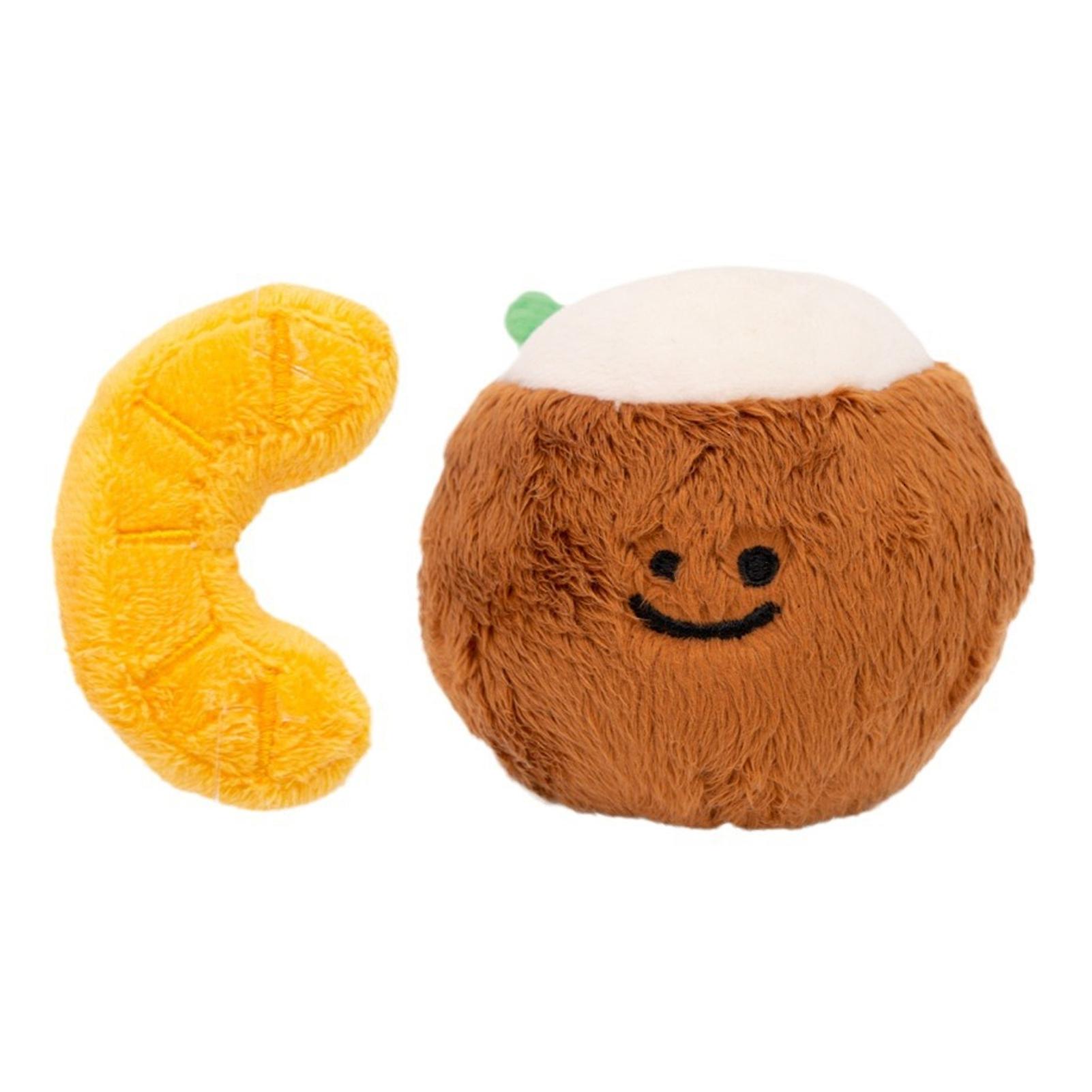 Lovely Squeaky Coconuts Ball Plush Toy for Dog Wear-Resistant Pet Interactive Toy Pet Training Toys