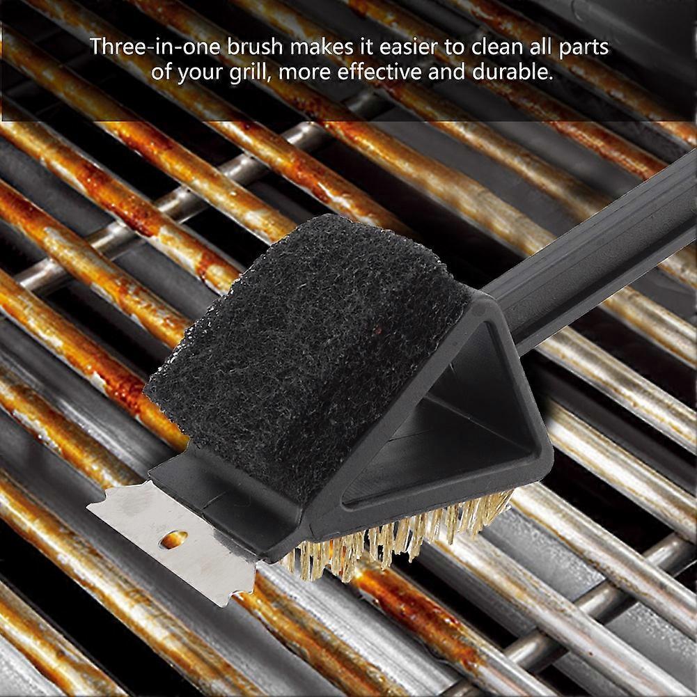 Long Handle BBQ Grill Cleaning Brush 35.5cm, Multi-Use Tool